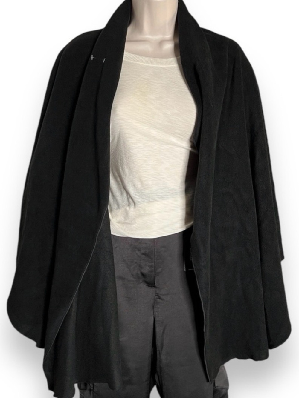 PLUTO Lingerie Peony Wrap in Black Soft & Cozy Lounge ONE SIZE NWT